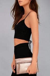 Lulus World Tour Bronze Clutch
