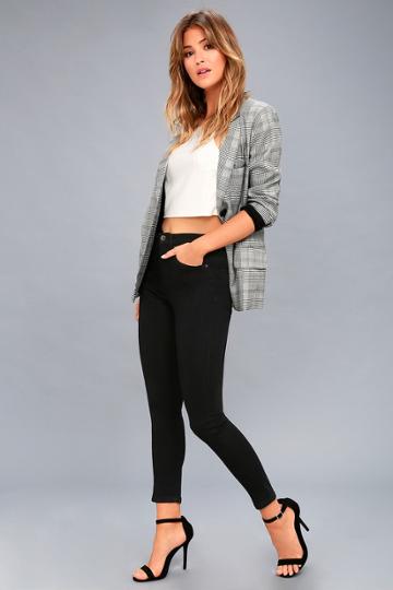 Trace Denim Go On Black High-waisted Skinny Jeans | Lulus
