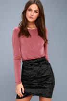 Surely Alluring Black Crushed Velvet Mini Skirt | Lulus
