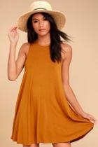 Rvca Sucker Punch 2 Rust Orange Swing Dress