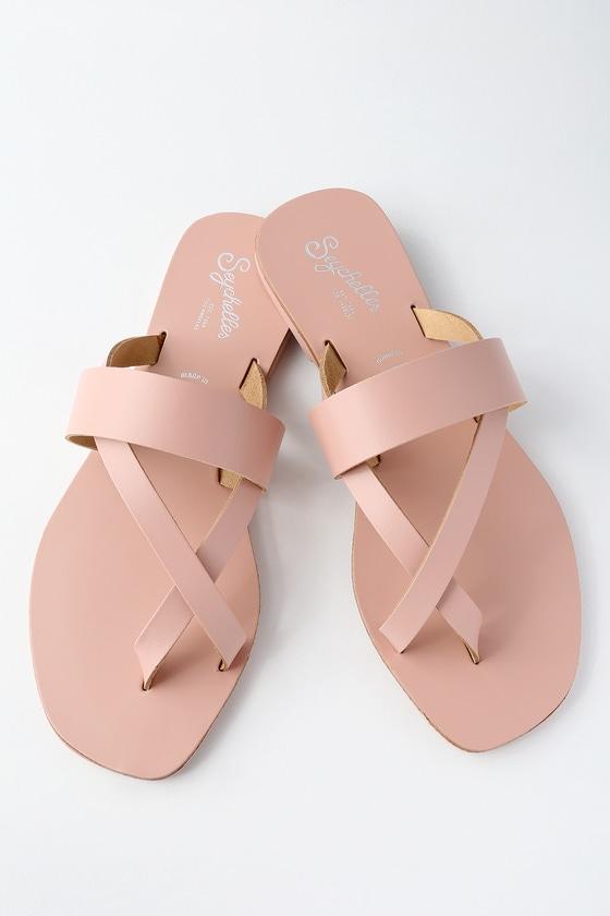 Seychelles Destiny Pink Leather Flat Sandal Heels | Lulus