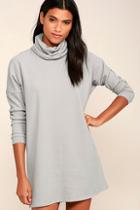Lulus Scheme Of Things Grey Long Sleeve Dress