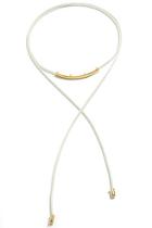 Lulus High Key Gold And White Wrap Necklace