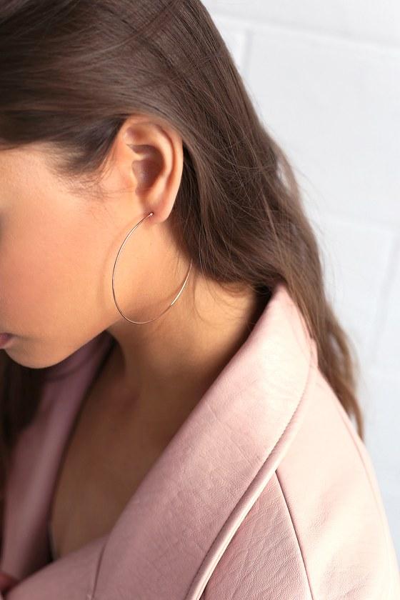 Lulus | Radiant Days Rose Gold Hoop Earrings