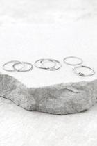 Lulus Tender Heart Silver Ring Set