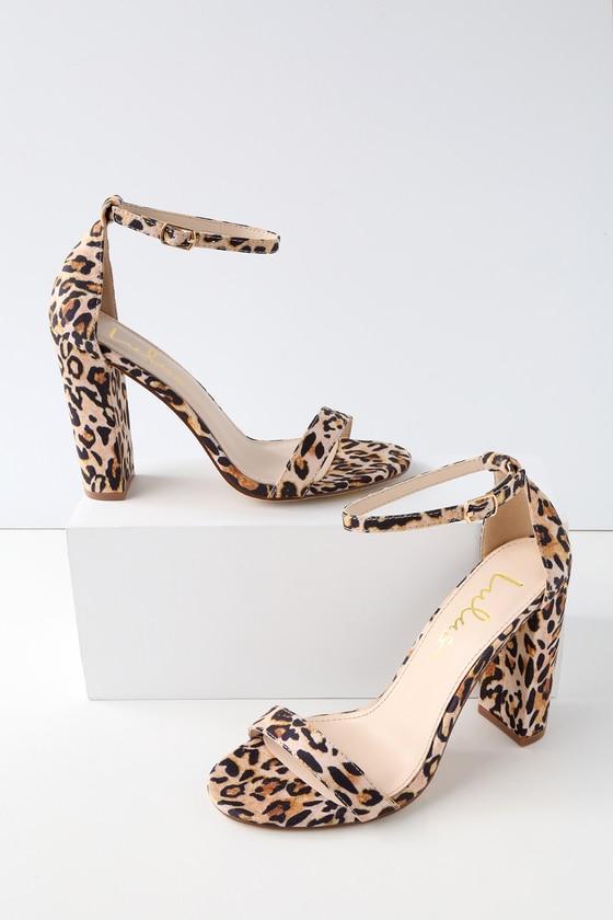 Taylor Leopard Suede Ankle Strap Heels | Lulus