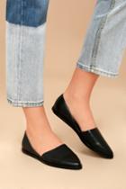 Chelsea Crew | Vance Black Leather Flats | Size 40/9.5 | Lulus