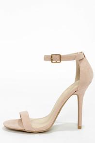 Wild Diva Lounge Adele 01 Nude Single Strap Heels