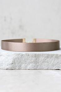 Lulus Love Confession Taupe Choker Necklace
