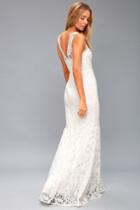Elbridge White Lace Maxi Dress | Lulus