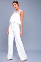 Lulus | Hollywood Heights White Lace Jumpsuit