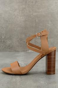 Breckelle's Madelaine Natural High Heel Sandals