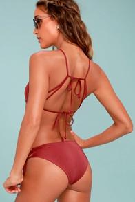 Chaser Strappy Rust Red Bikini Bottoms