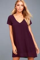 Lulus | Freestyle Purple Shift Dress | Size Small | 100% Polyester