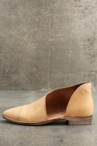 Free People Royale Natural Leather D'orsay Pointed Toe Booties