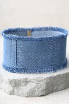 Lulus Who Runs The World? Blue Denim Choker Necklace