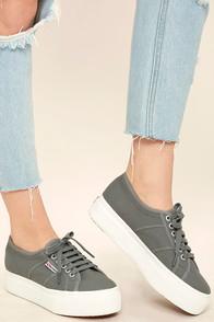 Superga 2790 Acotw Grey Sage Platform Sneakers
