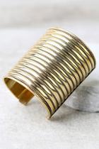 Lulus A Place In This World Gold Cuff Bracelet