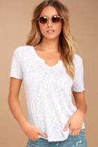 Project Social T Suzie Shirttail White Tee
