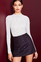 Lulus Anything Is Posh-ible White Striped Top