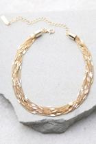 Lulus Time To Dance Gold Choker Necklace