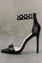 Liliana Zuri Black Ankle Strap Heels