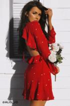 Counting Constellations Red Embroidered Backless Dress | Lulus