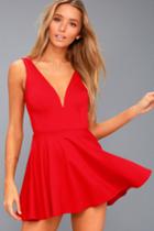 I Feel Good Red Skort Dress | Lulus
