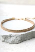 Lulus To The Streets Brown Layered Choker Necklace