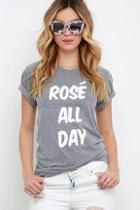 Private Party Rose' All Day Heather Grey Tee