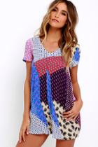 Signature 8 Picnic Day Blue Print Romper
