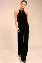 Lulus | Dance With You Black Jumpsuit | Size X-small | 100% Polyester