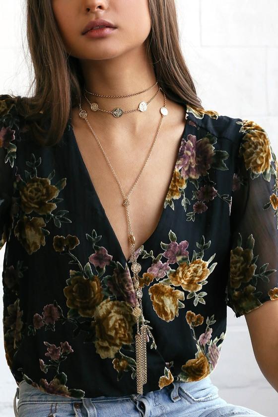 Petunia Gold Wrap Necklace | Lulus