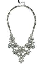 Lulus One In A Million Silver And Clear Rhinestone Necklace