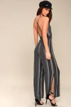 Sonoma Black Striped Wide-leg Jumpsuit | Lulus