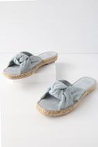 Dolce Vita Benicia Light Blue Espadrille Slide Sandal Heels | Lulus