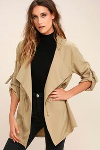 Ppla Dakota Khaki Hooded Jacket