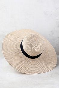Lulus I Feel Love Beige Floppy Straw Hat