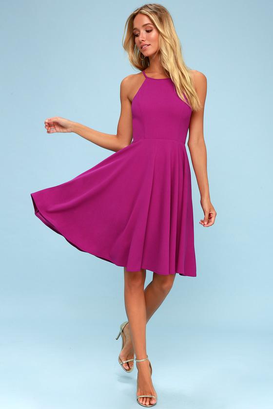 Irresistible Charm Magenta Midi Dress | Lulus