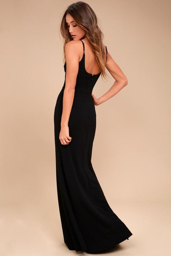 Lulus | Infinite Glory Black Maxi Dress | Size X-large | 100% Polyester