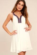 Others Follow Breezier Said Than Done White Embroidered Dress