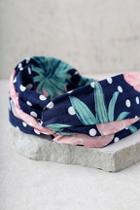 Lulus Strawberry Delight Navy Blue Print Headband
