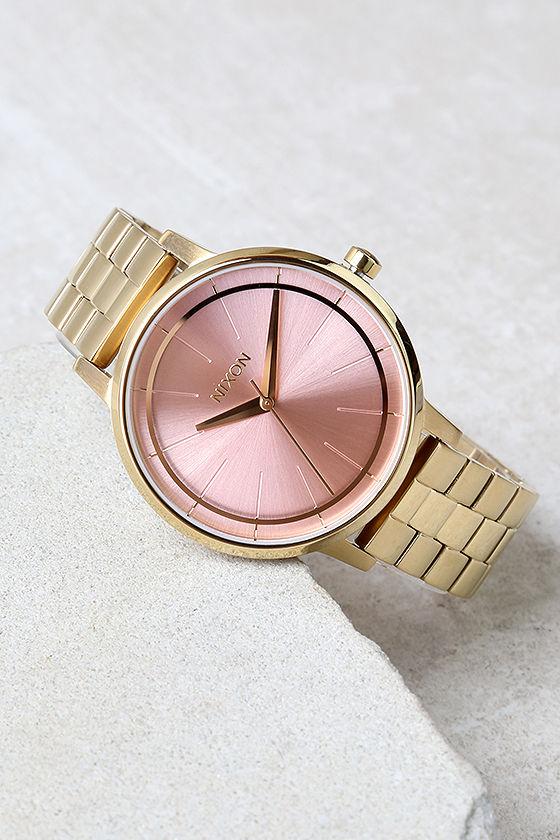 Nixon | Kensington Light Gold And Pink Watch | Lulus