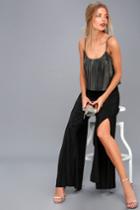 Jack By Bb Dakota Jack By Bb Dakota | Bitsy Black Pleated Wide-leg Pants | Lulus