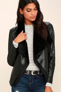 Bb Dakota James Black Vegan Leather Jacket