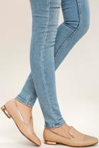 Olivia Miller Lydia Blush Studded Loafers