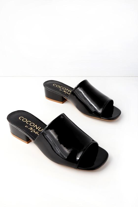 Coconuts Plantain Black Patent Mules | Lulus