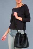 Lulus Fashionable Start Black Bucket Bag