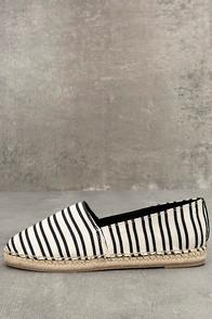 Circus By Sam Edelman Laila Black And White Espadrille Flats