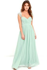 Lulus Novela Sage Green Lace Maxi Dress
